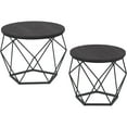thumbnail image 1 of Boutique Home Modern Geometric Design Round Coffee Accent Tables, Set of 2 Side Tables, 1 of 7