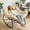 Beige, variant on SOLAURA Rocking Egg Chair with Cushion, Indoor & Outdoor Oversized 450 LBS Capacity Papasan Egg Chair, Wicker Lounge Rocker Chair for Bedroom Living Room Garden Porch Backyard, Beige