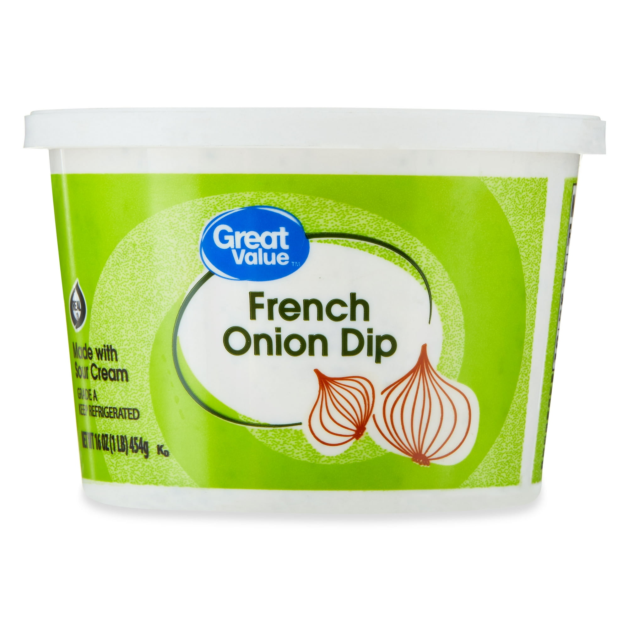 Great Value Gluten-Free French Onion Dip, 16 oz Tub, Refrigerated