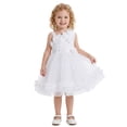 thumbnail image 5 of IBTOM CASTLE Baby Flower Girl One Shoulder Formal Wedding Dress 1st 2nd Birthday Cake Smash Outfits Toddler Prom Pageant Ball Gown 3-4 Years White, 5 of 7