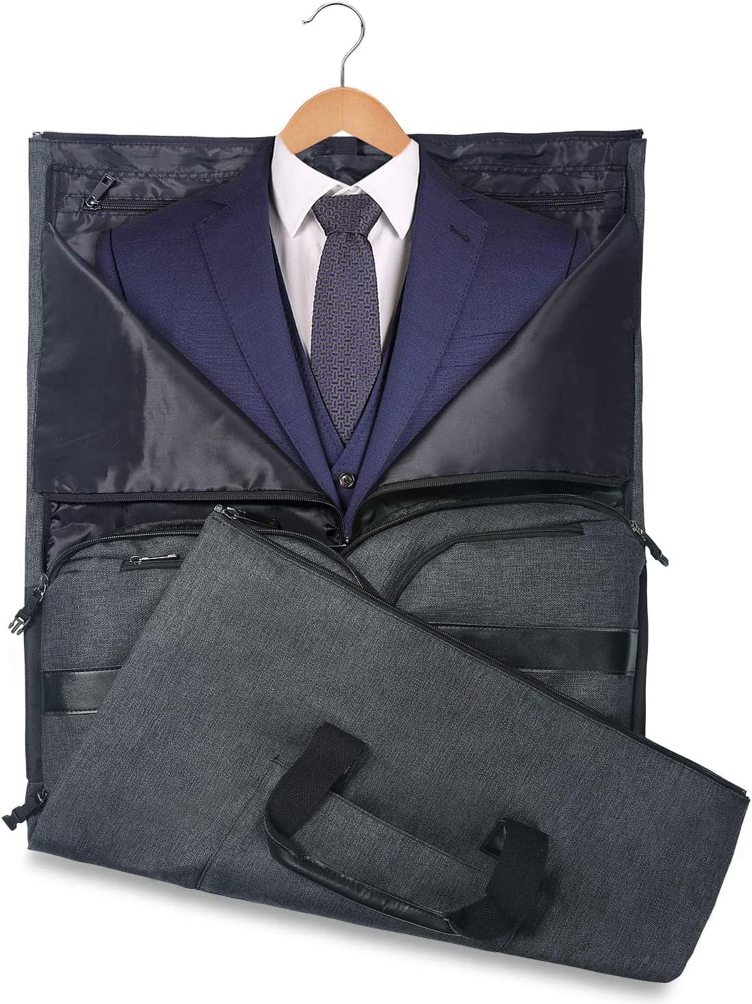Oenbopo Garment Duffel Bag,45L Suit Bag Garment Bag with Shoe Compartment for Business Trips,Multifunctional Travel Bags for Women and Men