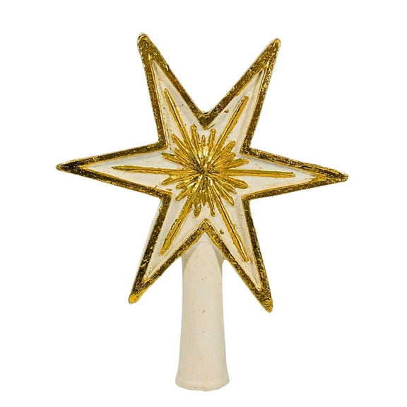 Cody Foster Etoile (Star) Tree Topper - One Tree Topper 6.5 Inch, Polyresin - Six Point Star Cd1727wg
