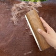 thumbnail image 2 of Wooden Handle Horse Shedding Brush Horse Hair Brush Scrapers Pet Hair Removal Tool, 2 of 9