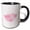 Black/White, variant on 3drose, Pretty Pink Watercolor Lips, 11oz Mug