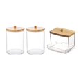 thumbnail image 4 of 3 dispensadores de hisopos, organizador de maquillaje transparente, multiusos. Estilo B, 4 of 9