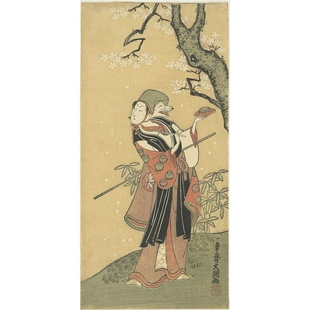 A Fox Dance from the Drama The Thousand Cherry Trees Poster Print by Ippitsusai Buncho (Japanese active 1760–1794) (18 x