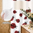 thumbnail image 2 of No Hook Shower Curtain with Built-in Rings - Red Ladybug Washable Waterproof Fabric Bathroom Curtains for Hotel,Rentals, Stall 54 X 78 Inch , Red Black Polka Dot, 2 of 9