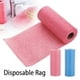 thumbnail image 2 of Xiao Hua 50 rollos de trapos desechables para cocina, paños de limpieza, toallitas de tela no tejida, toallitas de limpieza para el hogar, color rosa, 2 of 3