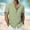 Army Green, variant on COSFO Mens Button Down Shirt Beach Summer Plaid Short Sleeve Shirt Collared Loose Fit Casual Vacation Mens Shirts