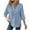 Sky Blue, variant on hotojiny Workout Tops for Women Lightweight Half Sleeve Drawstring Hoodies Fashion Button V Neck Casual Blouses Shirts