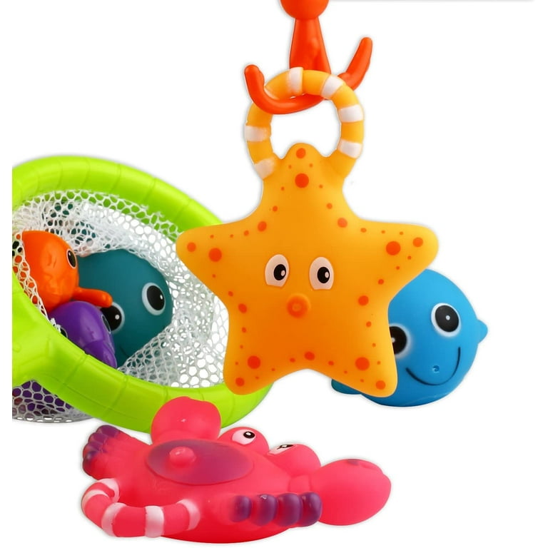 Zacharyer Bath Toy, Including Fishing Floating Rod, Water Scoop
