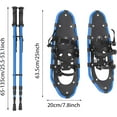 thumbnail image 5 of 25 Inch Snowshoes with Adjuatable Trekking Poles Bundle, Carry Bag Light Weight Aluminum Walking Hiking Poles Durable All Terrain with Adjustable Binding Idea for Adults Men Women（Blue）, 5 of 21