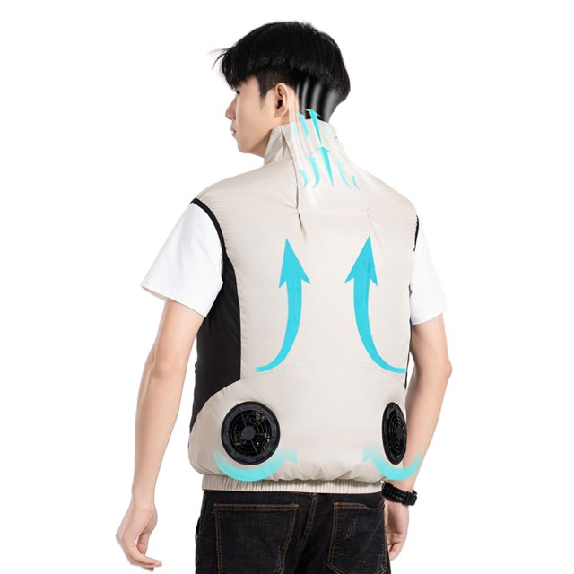 Ropa para Hombres S Chaleco Hielo Aire Acondicionado Fresco Deportivo Usb Recargable (2xl)