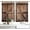 05, variant on Rustic Barn Door Kitchen Curtains Rod Pocket Farmhouse Wooden Cafe Curtains Western Wood Cabin Decor Retro Brown Country Garage Art Printed Small Window Drapes Fabric 2 Panels 42x63 Inch