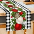 thumbnail image 2 of Christmas Black and White Table Runner Buffalo Check Plaid Table Runner Seasonal Winter Xmas Holiday Decorations for Indoor Outdoor Kitchen Dining Living Room Wedding Party 13 x 72 Inch, 2 of 7