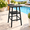 Black, variant on ZEOPHOL Outdoor Bar Table, 2-Tier HDPE Bar Height Table with Storage Shelf, Tall Patio Pub Table for Backyard, Poolside & Balcony Navy Blue