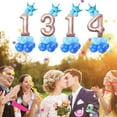 thumbnail image 3 of Happy Birthday 0 1 2 3 4 5 6 7 8 9 Rose Gold Number Foil Balloon Digital Helium Balloons Wedding Decor Birthday Party Balloon blue Number 1, 3 of 9