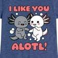 thumbnail image 3 of Instant Message - I Like You Alotl - Toddler And Youth Girls Short Sleeve Graphic T-Shirt, 3 of 6