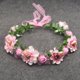thumbnail image 1 of Artfen Guirnalda de Flores Nupcial Diadema Corona de Flores Corona para el Cabello Halo Cinta Ajustable Festivales de Boda Fotografía Rosa, 1 of 5