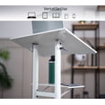 thumbnail image 2 of White Mobile 24" Height Adjustable Rolling Podium, Lectern, Laptop Workstation, 2 of 8