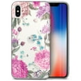 thumbnail image 1 of Case Yard iPhone-X Case Clear Soft & Flexible TPU Ultra Low Profile Slim Fit Thin Shockproof Transparent Bumper Protective Cover Drop Protective Cell Phone Cases (Peonies Garden), 1 of 8