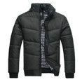 thumbnail image 6 of Men's Long Puffer Jacket Winter Warm Hooded Zip Up Quilted Padded Coat with Pockets Outdoor Outerwear, 6 of 7