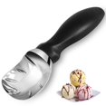 thumbnail image 1 of Cuchara para helado con mango de agarre cómodo, acero inoxidable resistente, cucharas de forma perfecta, cuchara para helado (negra), 1 of 5