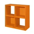 thumbnail image 3 of Kings Brand Furniture 4 shelf Children's Bookcase Organizer for Playroom, Bedroom, Nursery School (Orange), 3 of 5