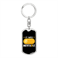 thumbnail image 1 of Unevitable Crypto Stainless Steel or 18k Gold Premium Swivel Dog Tag Keychain, 1 of 8