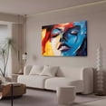 thumbnail image 3 of Abstract Facial Portrait Of a Woman With Closed Eyes And Slightly Parted Lip Poster Decorative Painting Canvas Wall Art Living Room Posters Bedroom Painting,Frame-style,08x12inch(20x30cm), 3 of 8