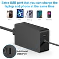 thumbnail image 4 of Cargador Iretod de 65 W para Microsoft Surface Pro, Surface Go, Book, 4 of 9