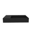 thumbnail image 5 of Castello USA Juniper Stone Solid Surface Wall-mounted Vessel Sink Black 30" Right Basin, 5 of 7