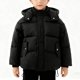 thumbnail image 1 of Parkas de manga larga, chaqueta de invierno con capucha y plumón cálido para niños y niñas, ropa infantil mediana y grande, chaqueta gruesa y corta, tops de algodón para niños., 1 of 8