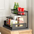 thumbnail image 4 of Under Sink Organizer and Storage, 2 Tier Rustproof Under Cabinet Storage, Sliding Kitchen Sink Organizer for Kitchen Bathroom, 4 of 9