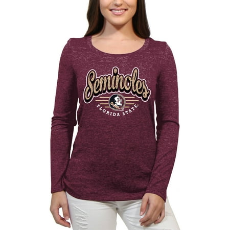 Ncaa Florida State Seminoles Mesh - Florida State Seminoles Funky Script Women'S/Juniors Team Long Sleeve Scoop Neck Shirt
