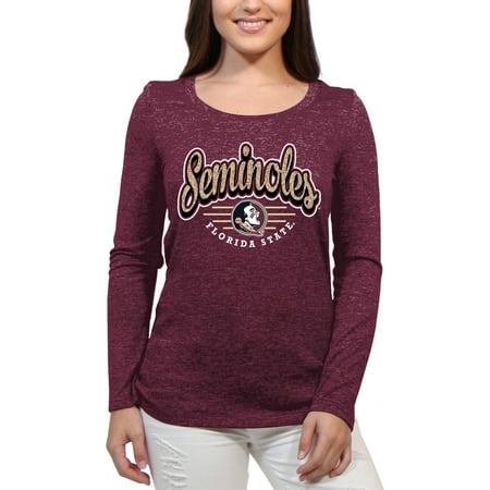 Florida State Seminoles Funky Script Women'S/Juniors Team Long Sleeve Scoop Neck Shirt