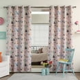 thumbnail image 1 of Best Home Fashion Closeout Room Darkening Alphabet Print 2 Panel Curtain Set 84" Length, 1 of 5