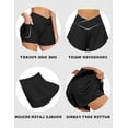 thumbnail image 4 of SOMER Women Gym Shorts Athletic Workout Biker Shorts 2 in 1 Crossover Yoga Flowy Running Shorts Tennis Golf Skorts with Pocket, 4 of 5