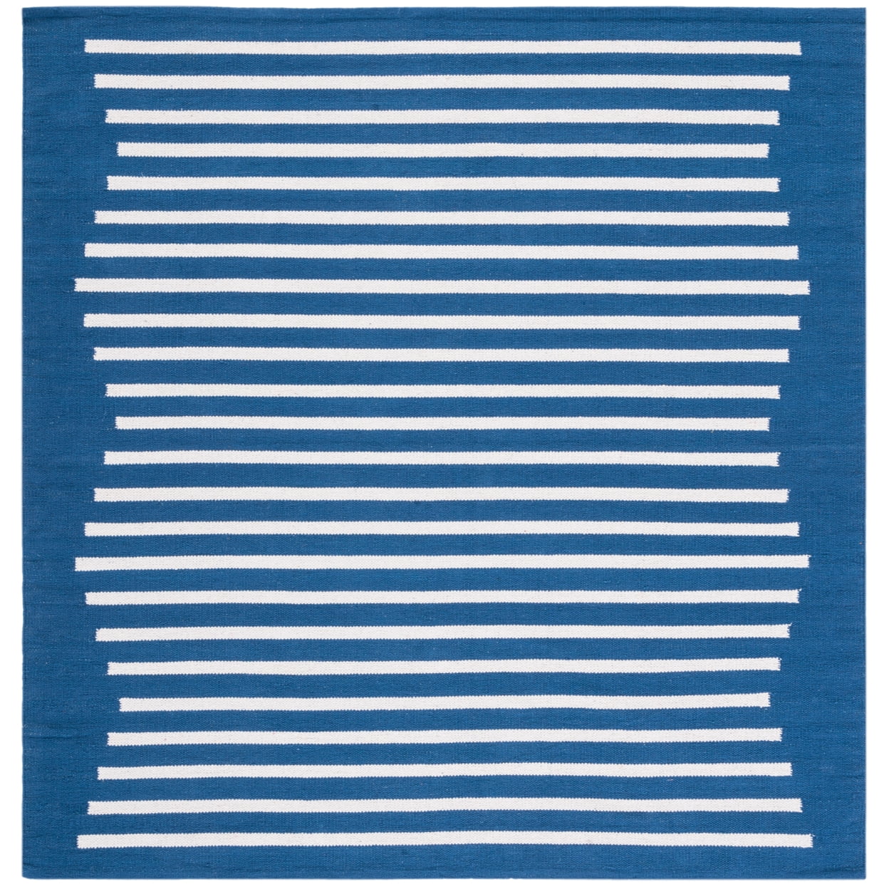 SAFAVIEH Montauk Amadine Striped Cotton Area Rug, Navy/Ivory, 4' x 6'