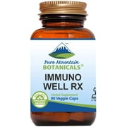 Immuno Well RX - 90 Kosher Caps Now with Organic Astragalus Echinacea Garlic Maitake Shiitake Mushroom Honeysuckle and