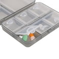 thumbnail image 2 of Unique Bargains Durable 9 Grids Double Layer Pill Case Gray, 2 of 6