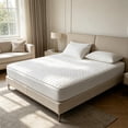 thumbnail image 5 of Quilted Waterproof Mattress Protector Cooling Ice Silk Bed Cover Breathable Zippered Encasement for Bedroom 59x78in, 5 of 6