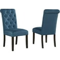 thumbnail image 4 of Upholstered Dining Chairs Set of 2, High Seat Back Dining Chair with Solid Wood Legs, 4 of 5