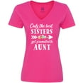 thumbnail image 3 of Inktastic Only the Best Sisters Get Promoted to Aunt Women's V-Neck T-Shirt, 3 of 5