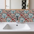 thumbnail image 3 of Waterproof PVC Tile Stickers for Kitchen Bathroom Waterprrof Wall Tile Flower 100x100mm 4 styles 9pcs/style 36pcs/set DIY, 3 of 7