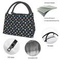 thumbnail image 4 of Yiaed Fast Food Print Lunch box lunch bag Portable Insulated Lunch Box for Women Men Cooler Tote Bag with Front Pocket for Work Picnic Travel, 4 of 6