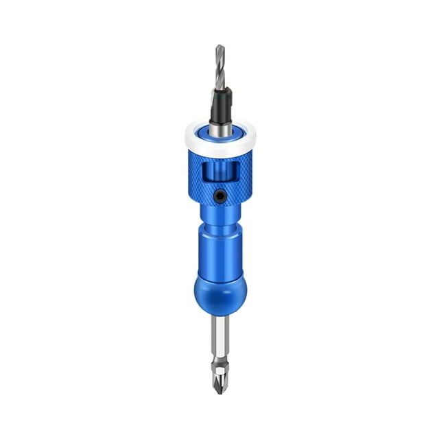 Juego de brocas avellanadoras, herramienta de carpintería, broca reemplazable, vástago hexagonal de liberación rápida de alta resistencia para taladro Azul 28 x 8 mm