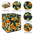 thumbnail image 4 of RATGDN Collapsible Fabric Cube Storage Bin with Double Handles for Living Room Bedroom Office Black - Orange Juice Fruit, 4 of 7