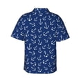 thumbnail image 3 of Picia Nautical Anchors Gentle Cotton Regular Fit Short Sleeve Casual Hawaiian Shirt for Men-Large, 3 of 9