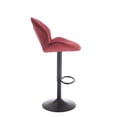 thumbnail image 6 of Set of 2 Red Bar Stools | Ideal for Kitchen and Pub Use, Rotatable | Simple and Elegant Design with Custom - Made Fabric | Meets Comfort and Aesthetic in Venues, 6 of 7